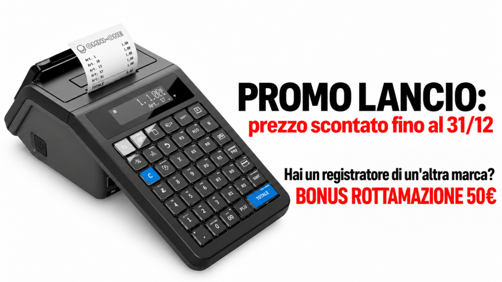 Custom OMNI-ONE registratore di cassa telematico con POS integrato in promozione
